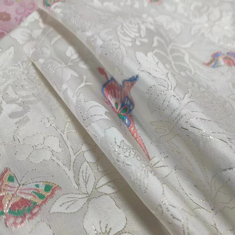 High end silk national style jacquard fabric