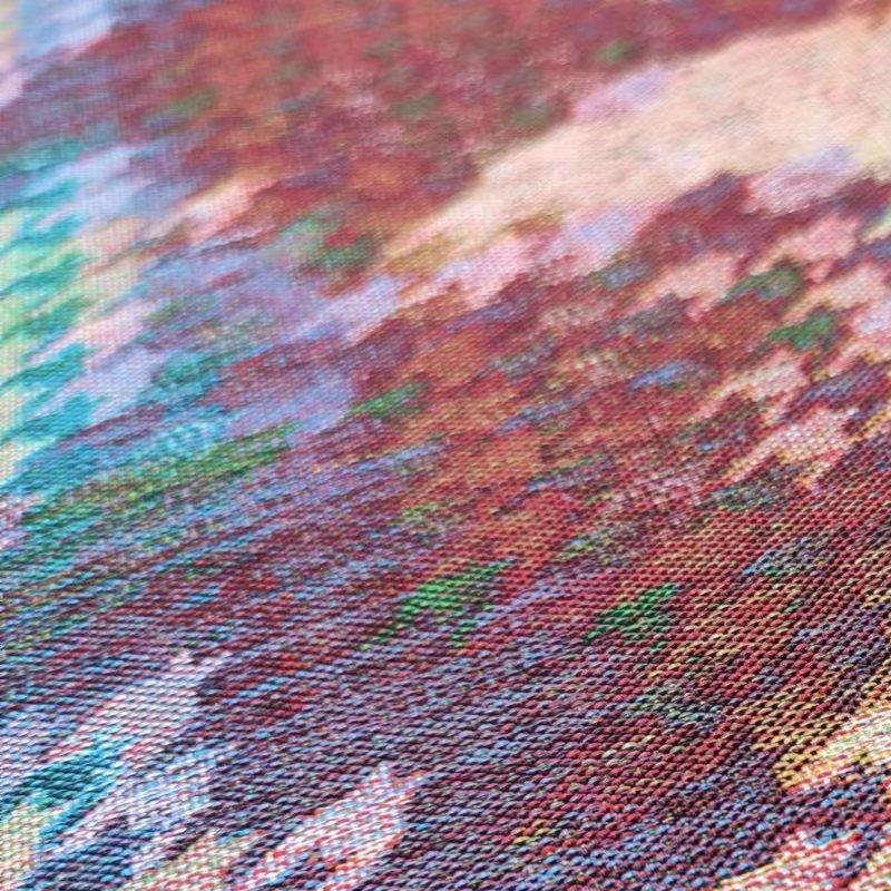 High density multi warp high-end jacquard fabric
