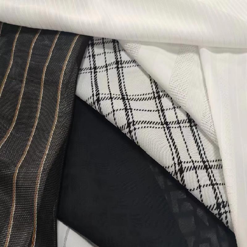 High end thin perforated jacquard fabric