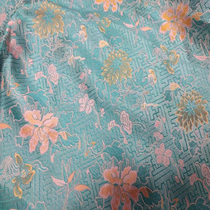 High end silk national style jacquard fabric