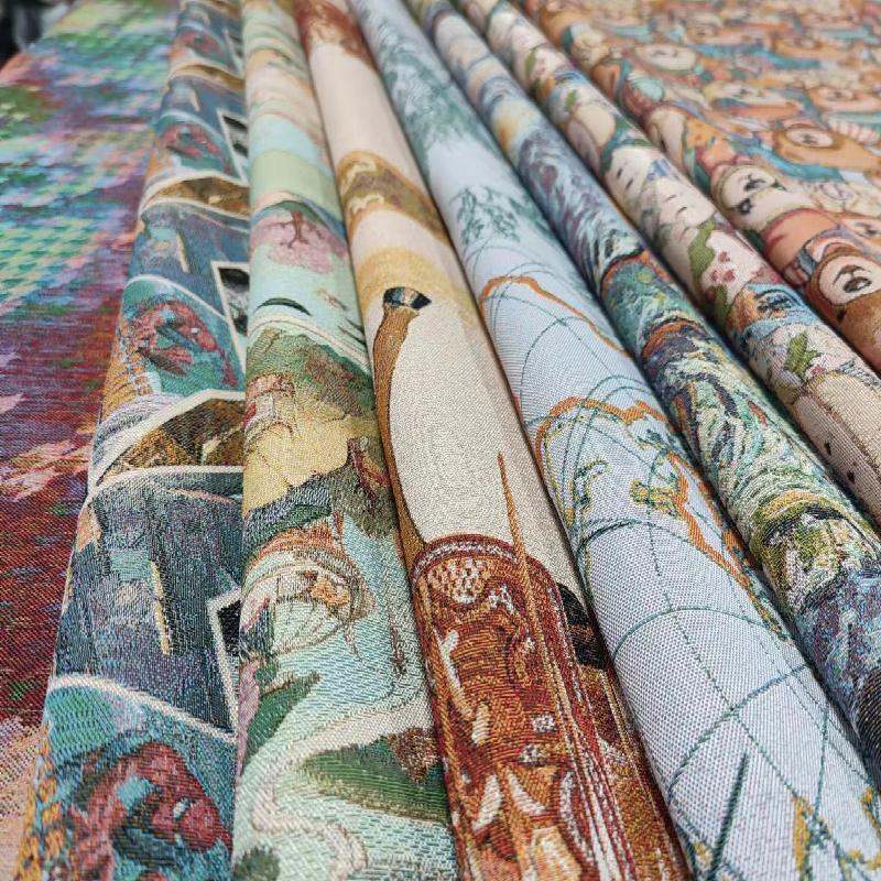 High density multi warp high-end jacquard fabric