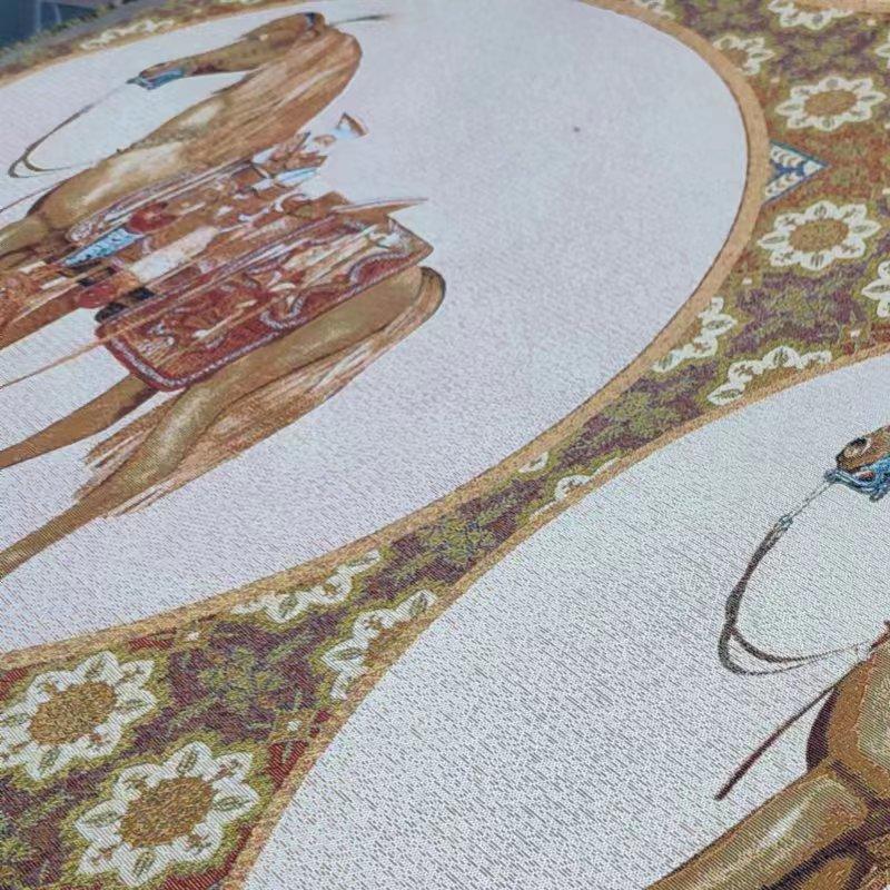 High density multi warp high-end jacquard fabric