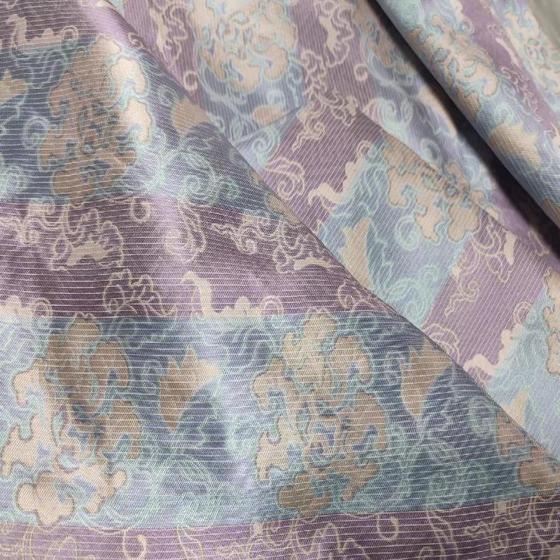 High end silk national style jacquard fabric