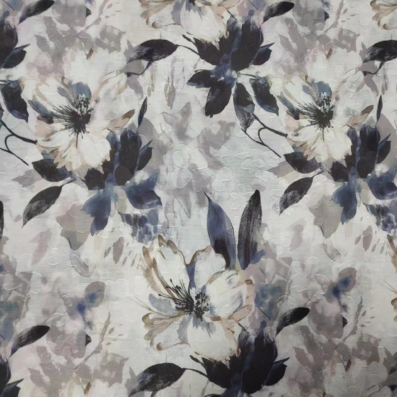 High end ink Chinese style jacquard fabric