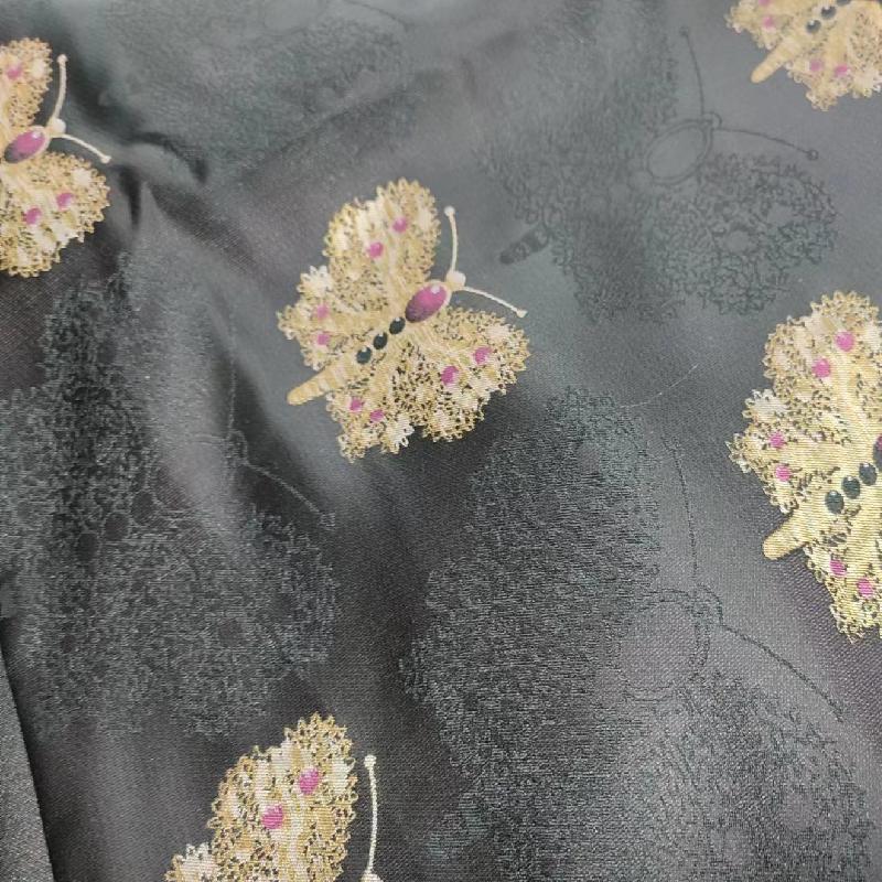 High end silk national style jacquard fabric