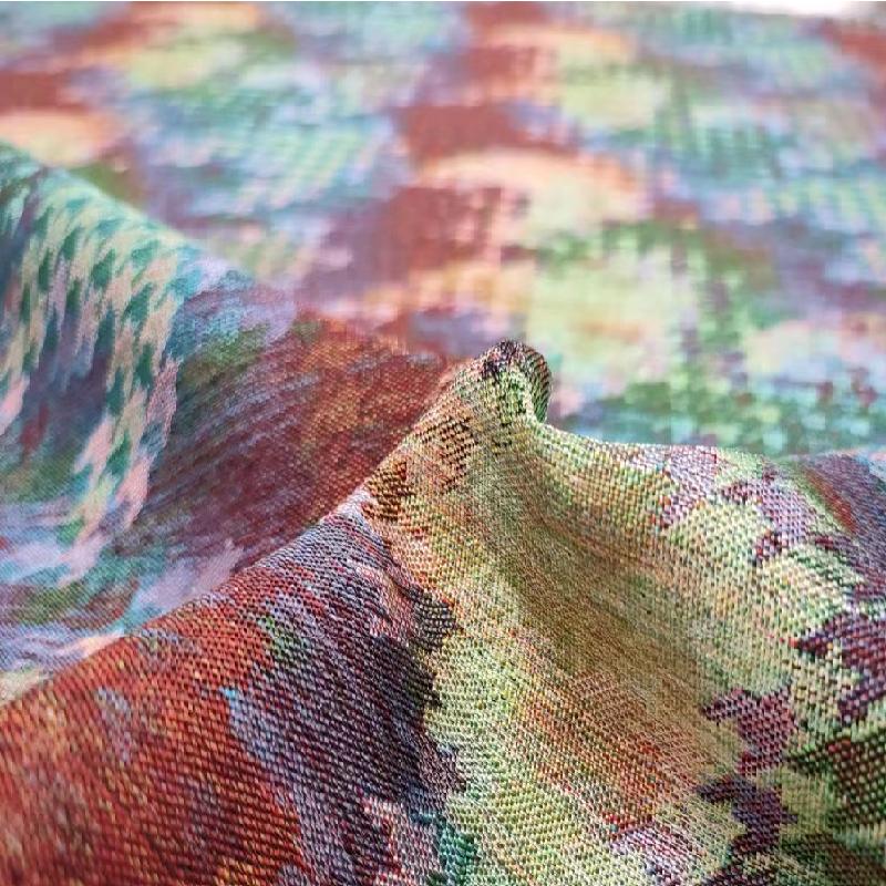 High density multi warp high-end jacquard fabric