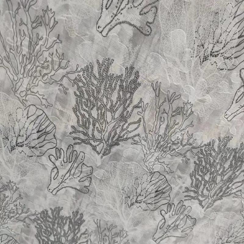 High end ink Chinese style jacquard fabric