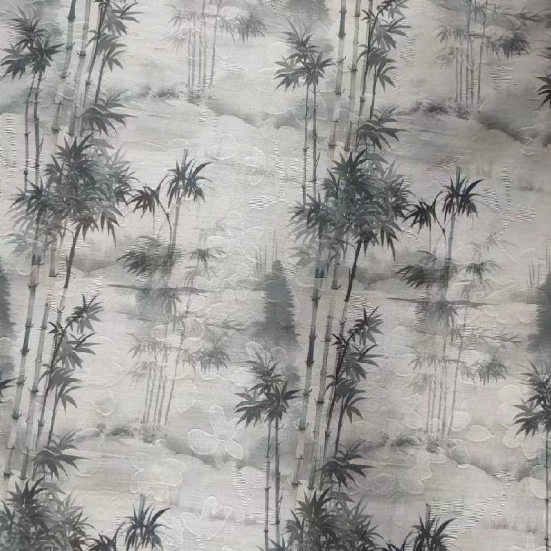 High end ink Chinese style jacquard fabric