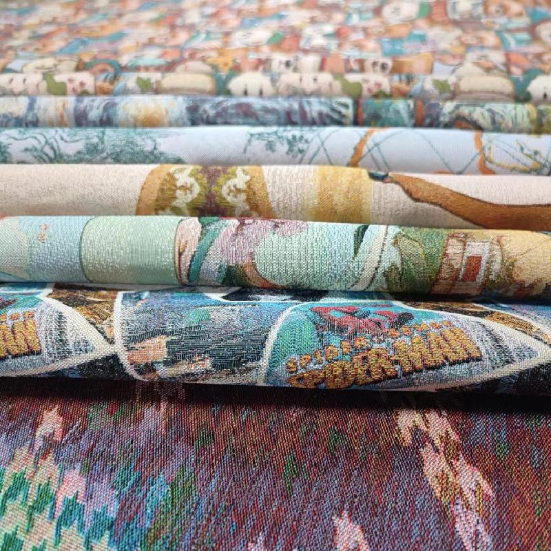 High density multi warp high-end jacquard fabric