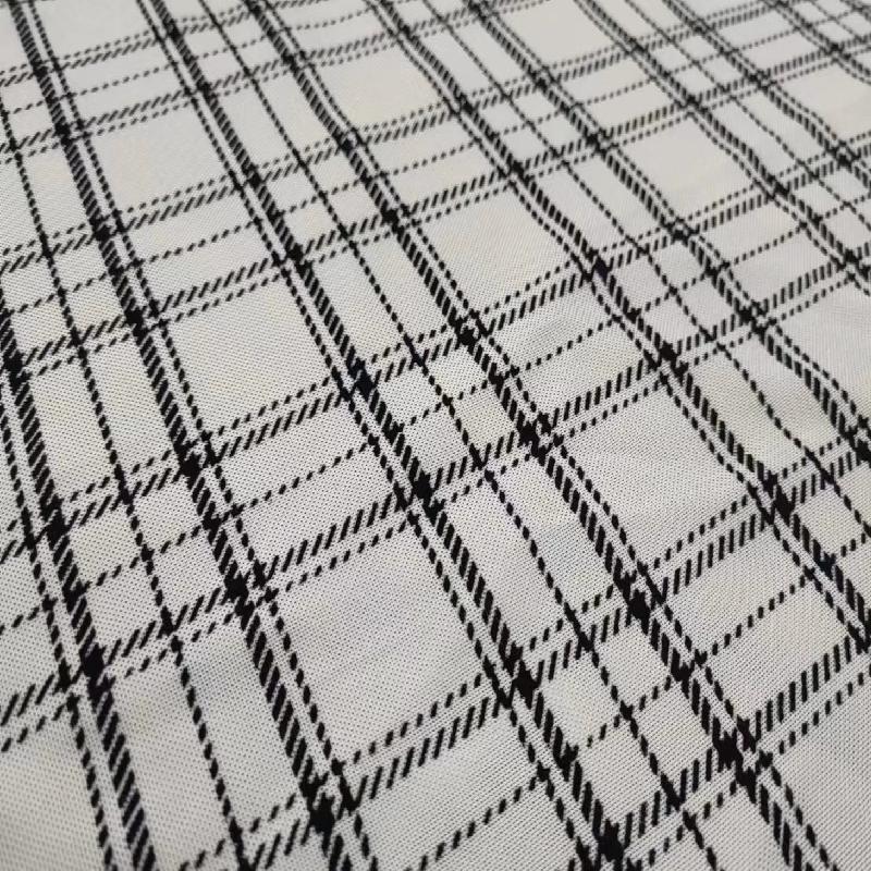 High end thin perforated jacquard fabric