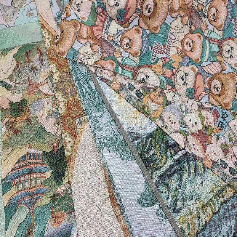 High density multi warp high-end jacquard fabric