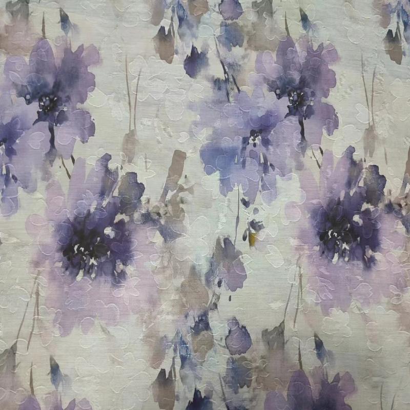 High end ink Chinese style jacquard fabric