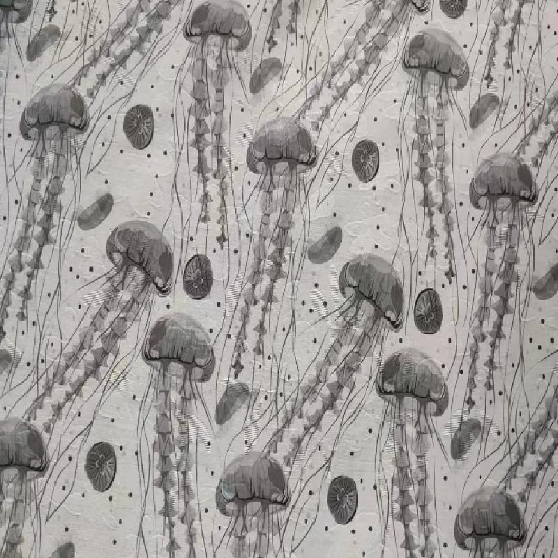High end ink Chinese style jacquard fabric