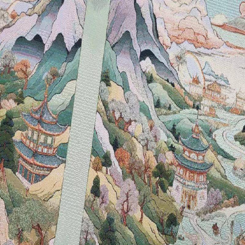 High density multi warp high-end jacquard fabric