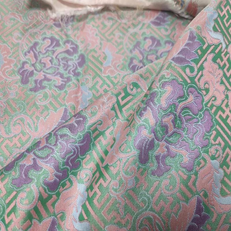 High end silk national style jacquard fabric