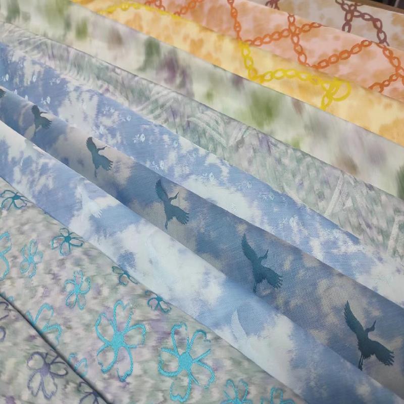 New high-end printed jacquard fabric
