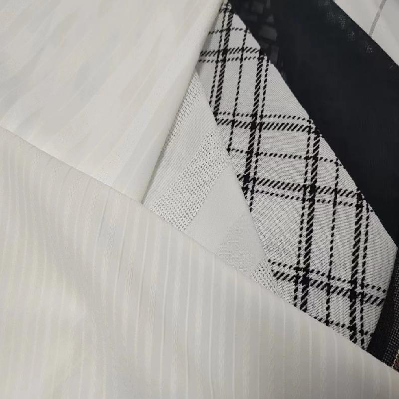 High end thin perforated jacquard fabric