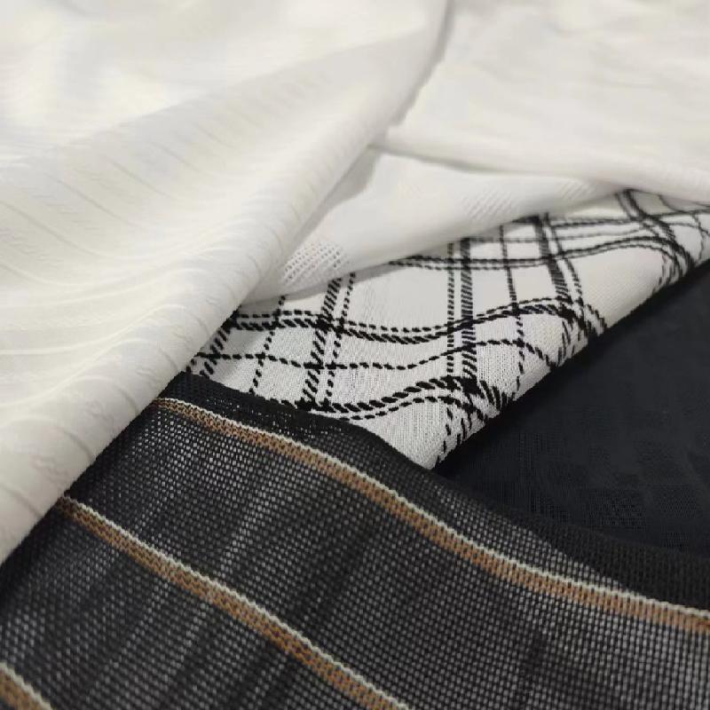 High end thin perforated jacquard fabric
