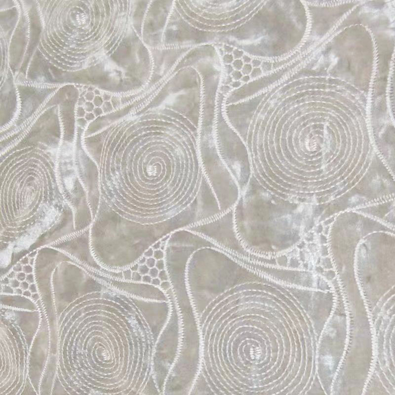 2024 new fabrics Velvet jacquard embroidered fabric