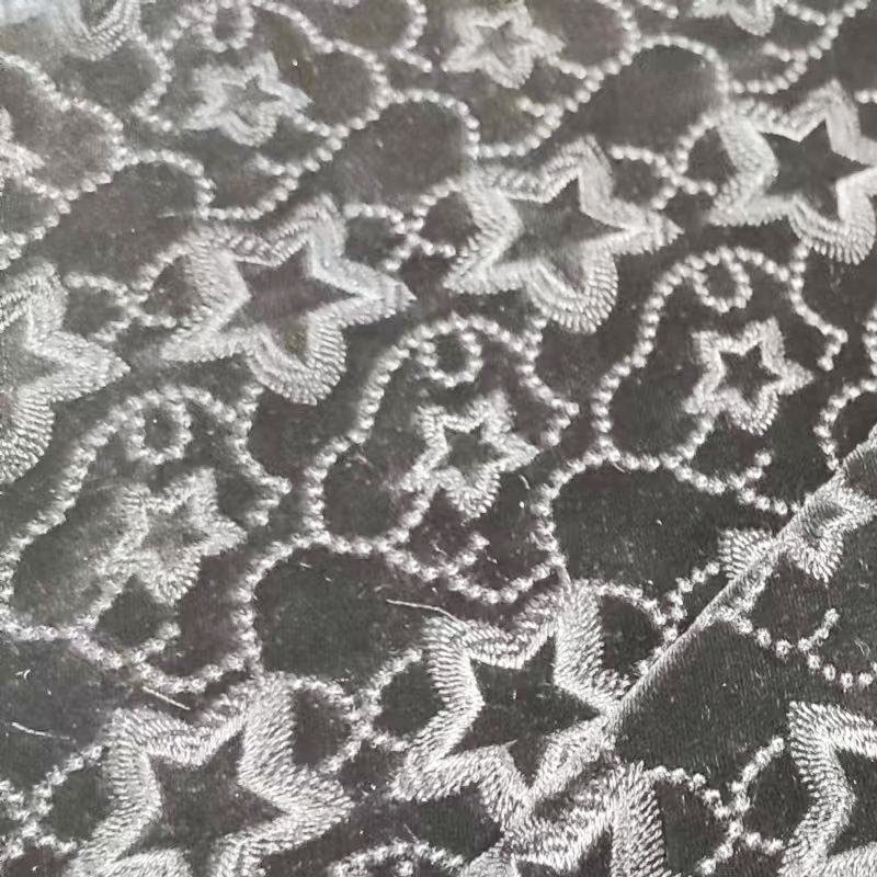 2024 new fabrics Velvet jacquard embroidered fabric