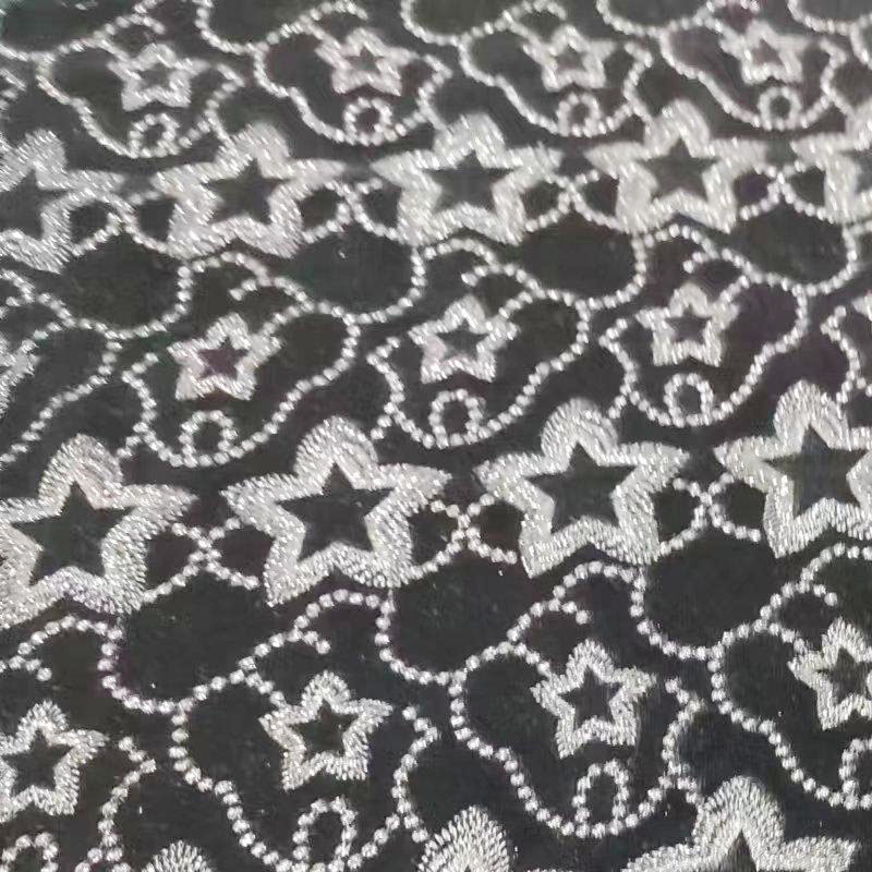 2024 new fabrics Velvet jacquard embroidered fabric
