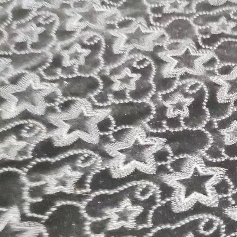 2024 new fabrics Velvet jacquard embroidered fabric