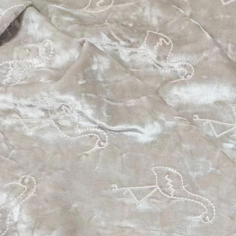 2024 new fabrics Velvet jacquard embroidered fabric