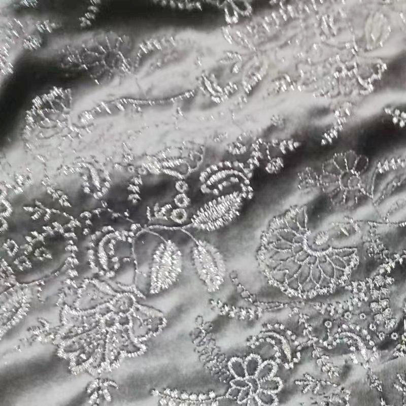 2024 new fabrics Velvet jacquard embroidered fabric