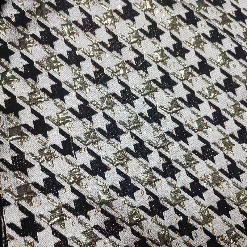 2024 new fabrics Gold and silver sequin jacquard fabric