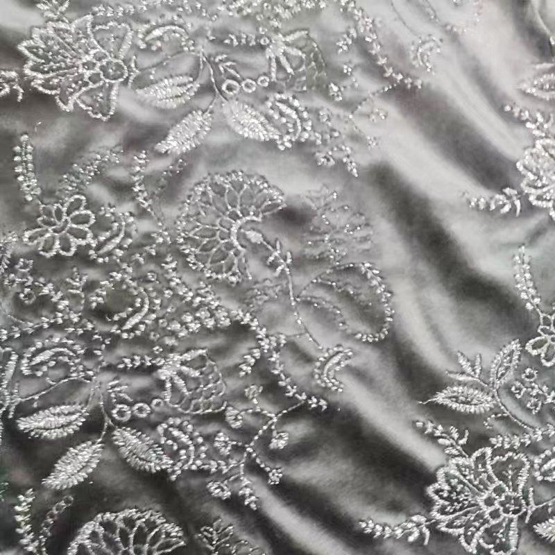 2024 new fabrics Velvet jacquard embroidered fabric