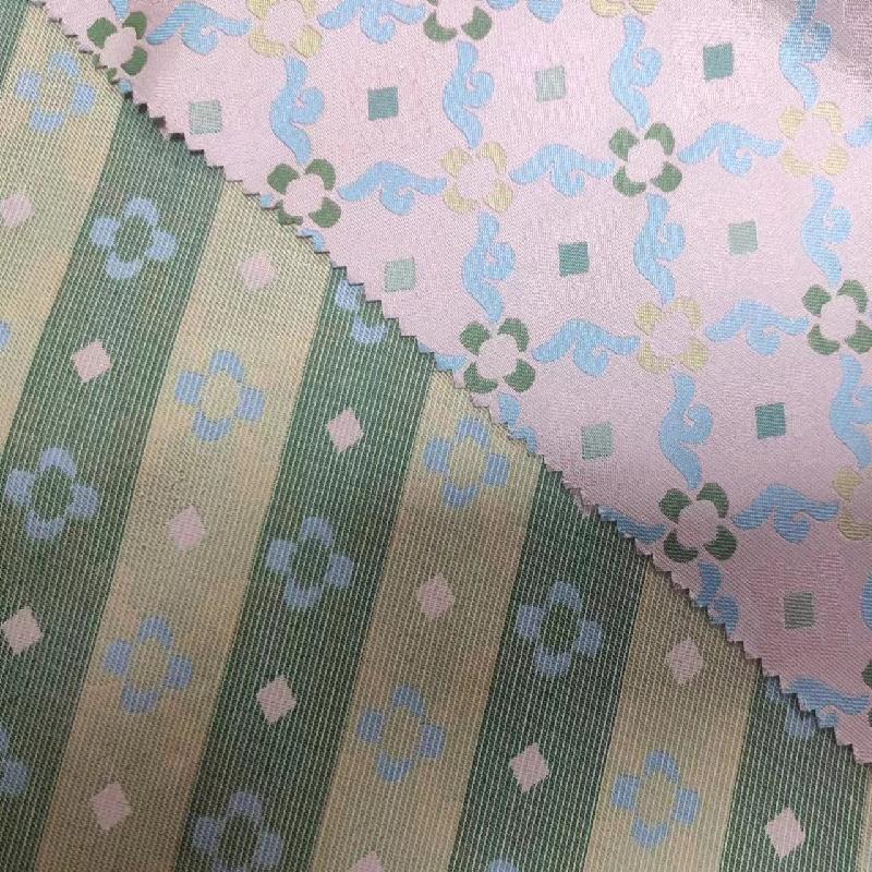 High end silk national style jacquard fabric