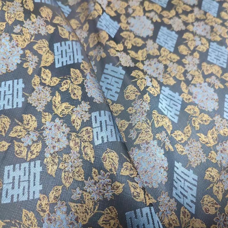 High end silk national style jacquard fabric