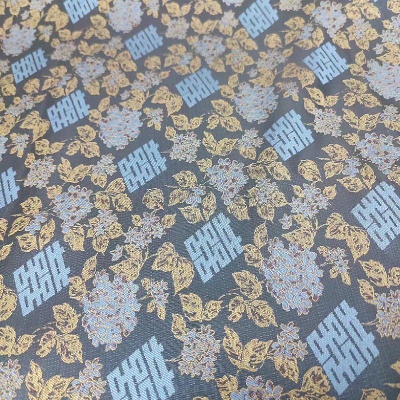 High end silk national style jacquard fabric