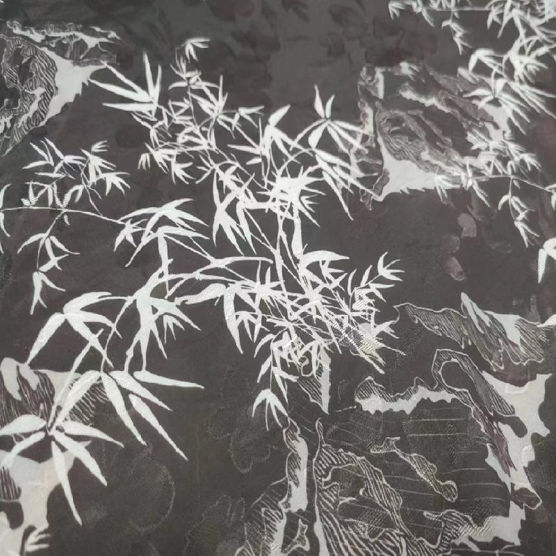 High end ink Chinese style jacquard fabric