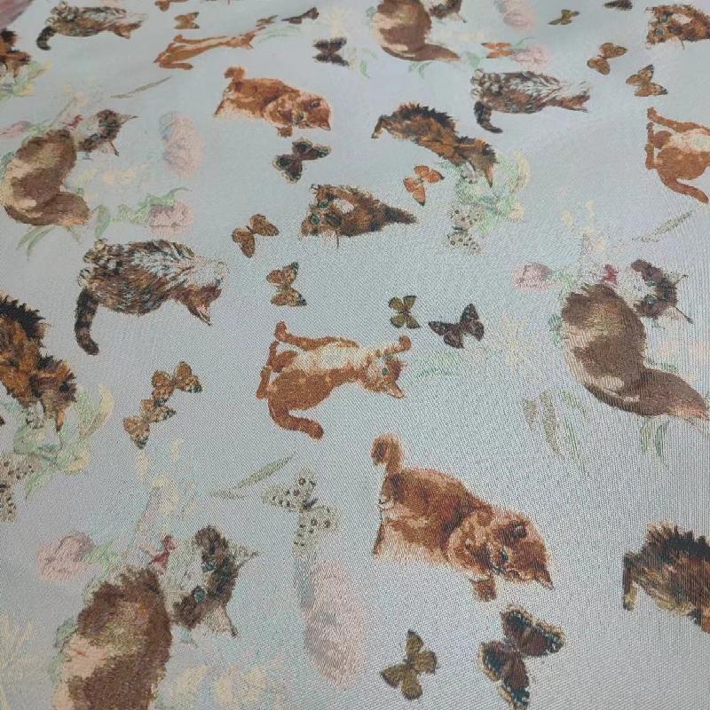 High density multi warp high-end jacquard fabric