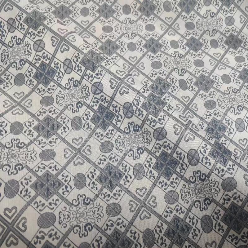 High end silk national style jacquard fabric
