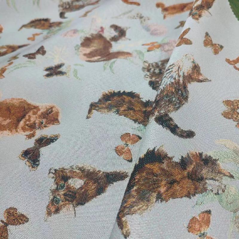 High density multi warp high-end jacquard fabric