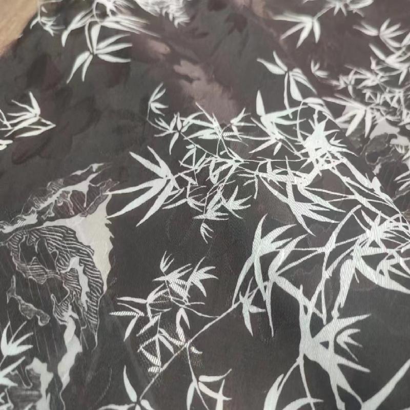 High end ink Chinese style jacquard fabric