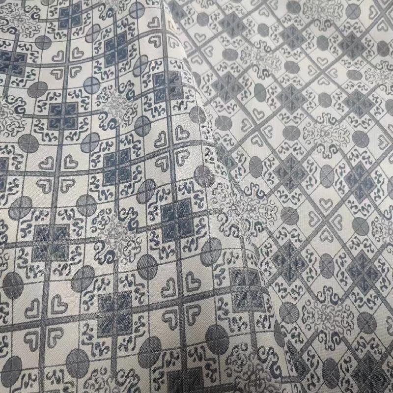 High end silk national style jacquard fabric