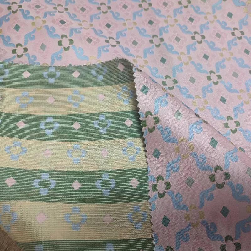 High end silk national style jacquard fabric