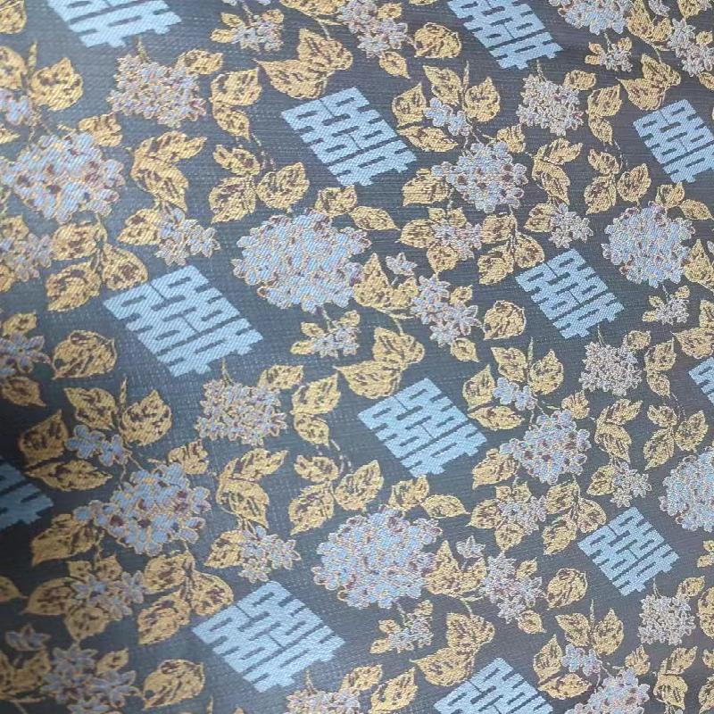 High end silk national style jacquard fabric
