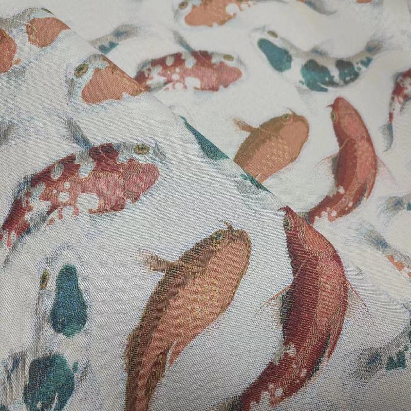 High density multi warp high-end jacquard fabric