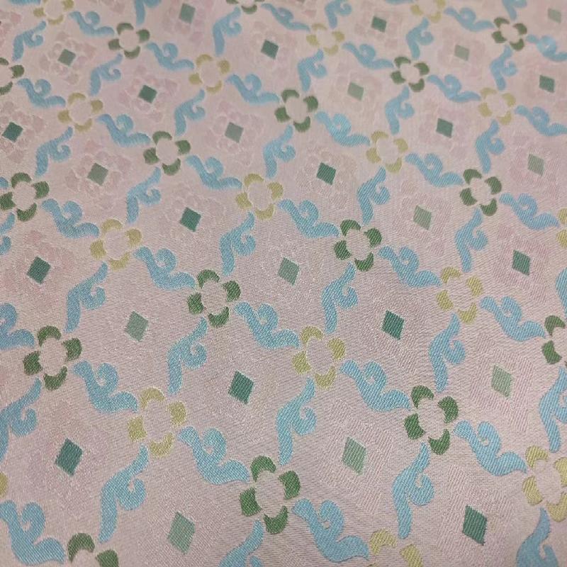 High end silk national style jacquard fabric