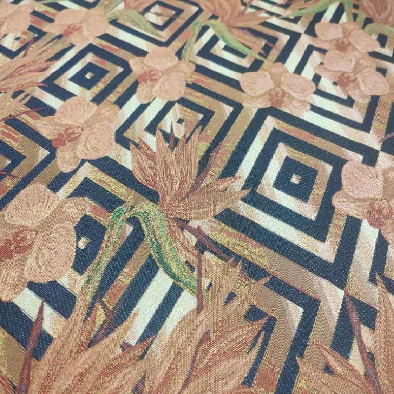 High density multi warp high-end jacquard fabric