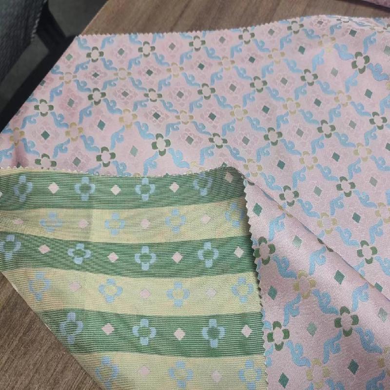 High end silk national style jacquard fabric