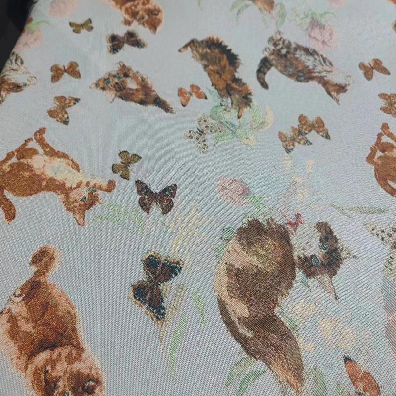 High density multi warp high-end jacquard fabric