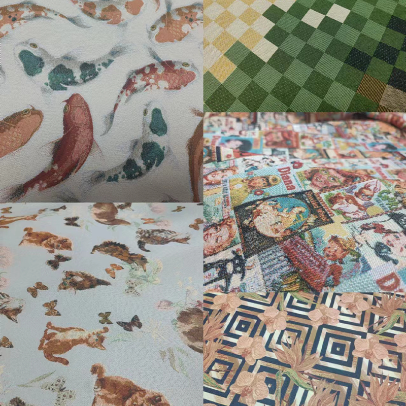High density multi warp high-end jacquard fabric