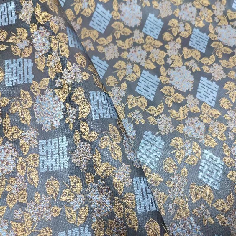 High end silk national style jacquard fabric
