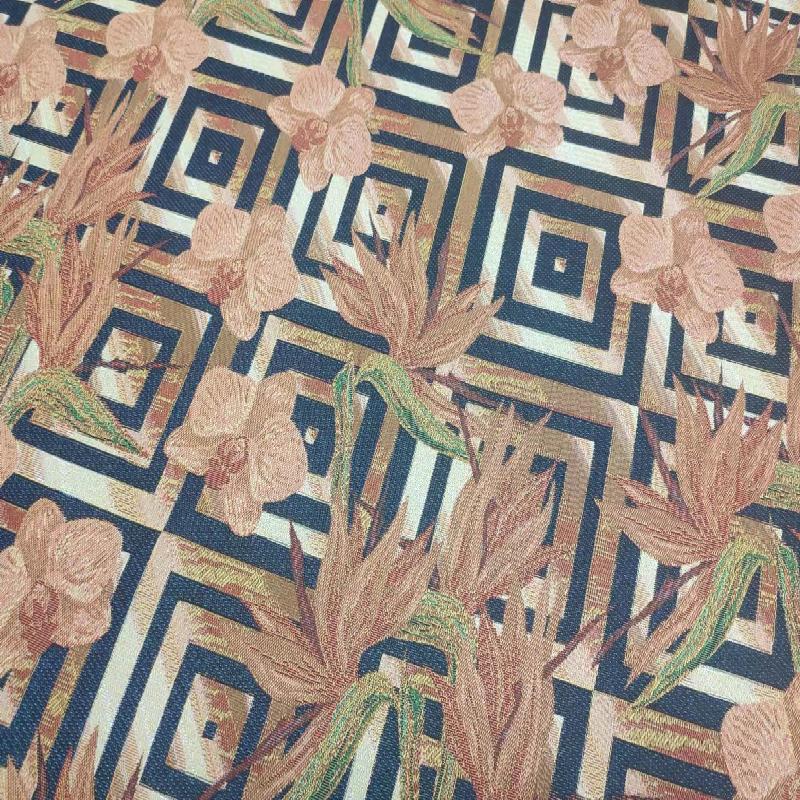 High density multi warp high-end jacquard fabric