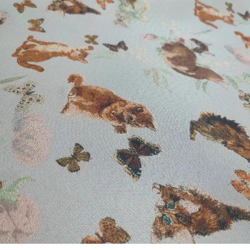 High density multi warp high-end jacquard fabric